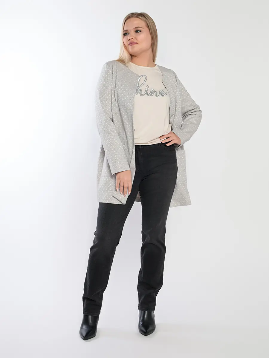 Жакет свободного кроя с графичным принтом